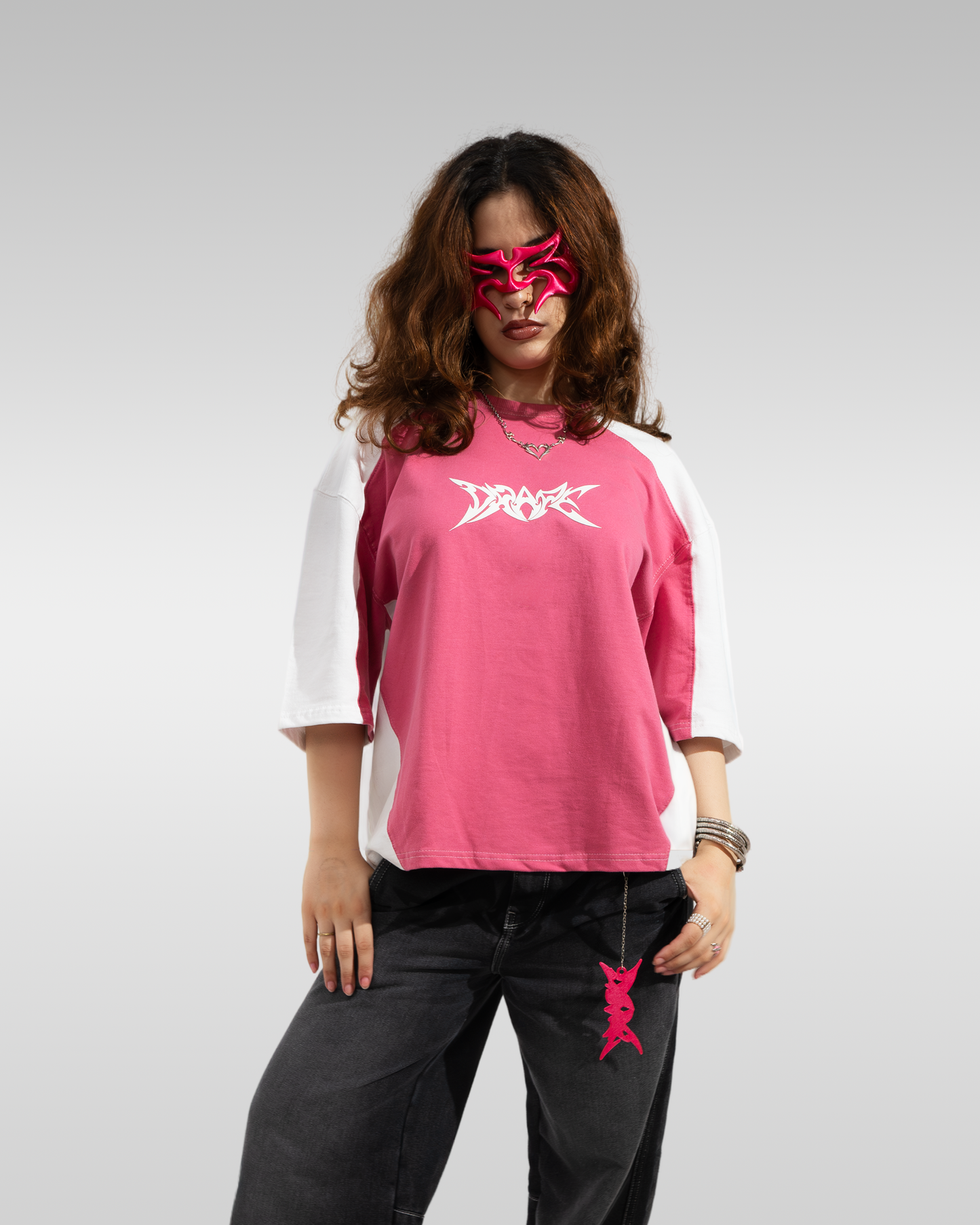 Panelling Tee Pink