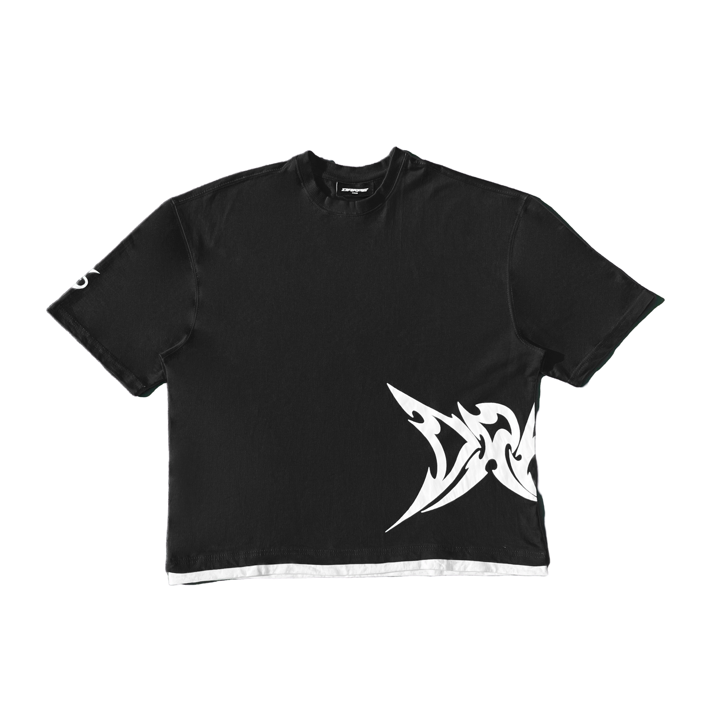 Sideways Tribal Tee Black