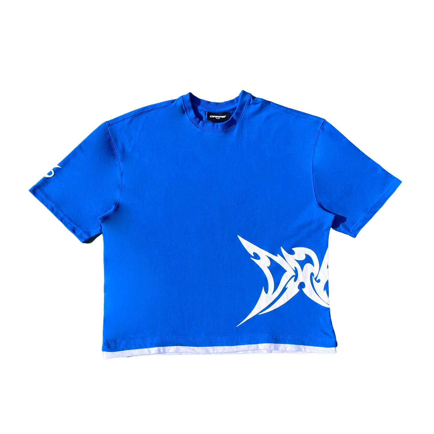 Sideways Tribal Tee Blue