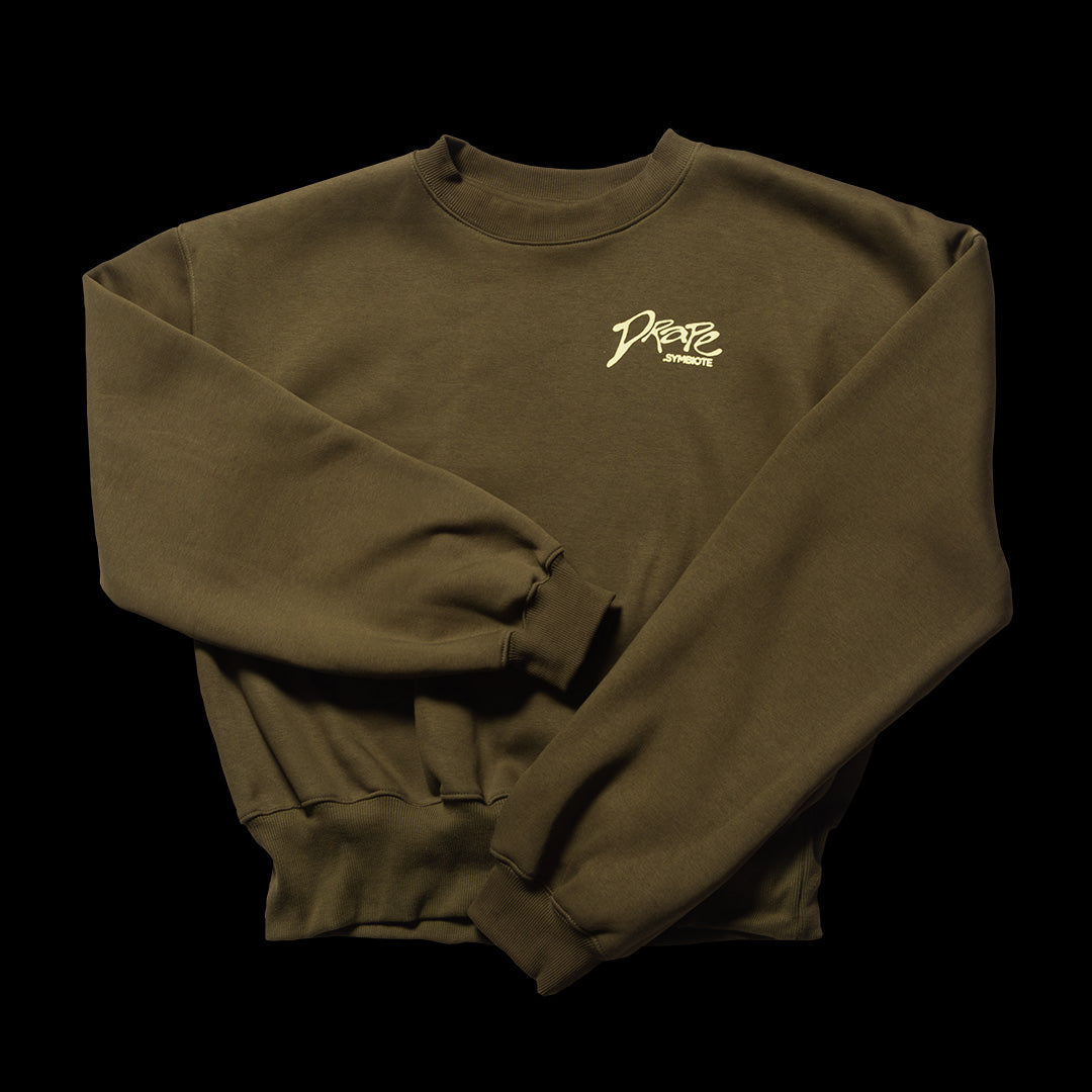 “SYMBIOTE” SWEATSHIRT OLIVE GREEN