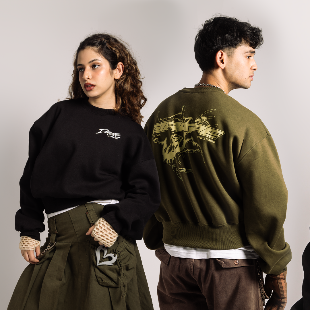 “SYMBIOTE” SWEATSHIRT OLIVE GREEN